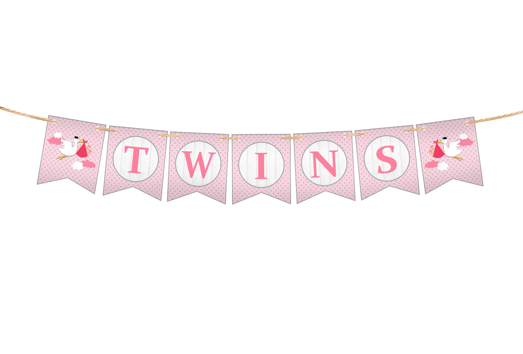 Babyparty-Set für Zwillinge – zwei Mädchen – Bild 5