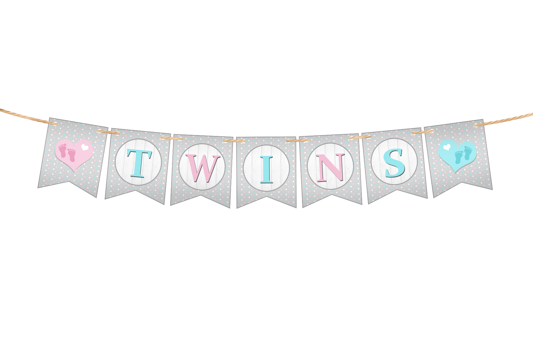Babyparty-Set für Zwillinge – Junge und Mädchen – Bild 5