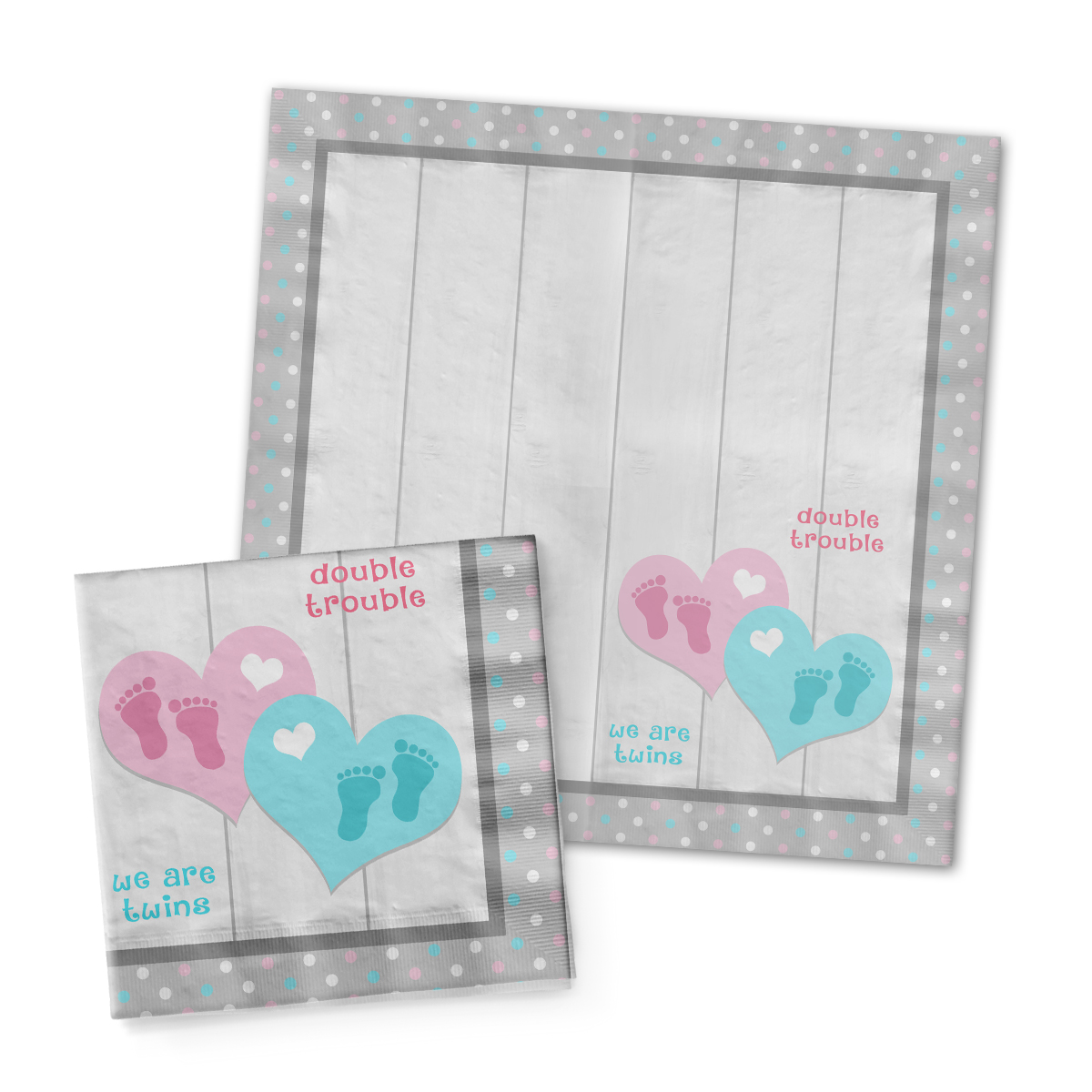 Babyparty-Set für Zwillinge – Junge und Mädchen – Bild 4