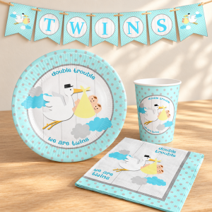 Babyparty-Set für Zwillinge – zwei Jungen